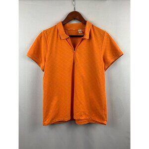 Izod Golf Women’s Large Orange Diamond Polo Shirt